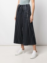 Thumbnail for your product : Closed Stripe-Print Wide-Leg Trousers