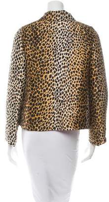 Dolce & Gabbana Silk Cheetah Print Jacket