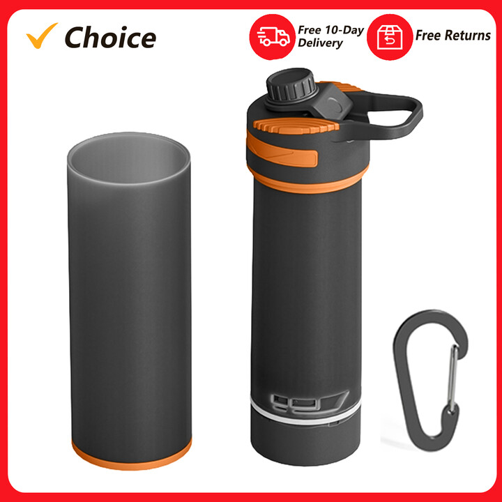 TOMSHOO Clearly Filtered Water Bottle Ultra-Fine Filter Portable Outdoor Water Purifier for Hiking Camping and Travel Water Filter Bottl