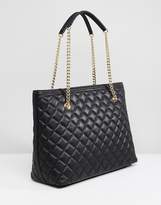 Thumbnail for your product : Love Moschino Quilted Shopper Bag With Chain