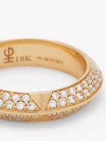 Thumbnail for your product : Harwell Godfrey Rosa Diamond Pave & 18kt Gold Ring - Gold Multi