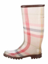 buffalo plaid rain boots