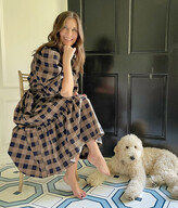 Thumbnail for your product : Summersalt The Tiered Midi Dress - Buffalo Check in Midnight & Toffee