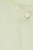 Thumbnail for your product : Givenchy Silk-charmeuse Blouse With Back Band - Mint