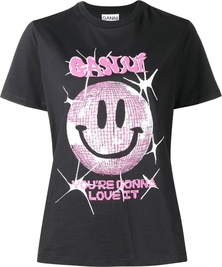 Ganni Basic Smiley Tshirt ShopStyle