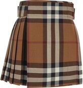 Pleated Check Skirt 