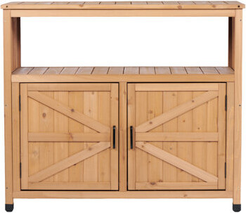 Ophelia & Co. Multi - Purpose Patio Storage Solution Slatted Design Outdoor Console Table Made Of Solid Fir 39.34 Lb Product Weight And Indoor Sideboard With Lar