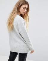 Thumbnail for your product : ASOS Jumper With V Neck In Wool Mix