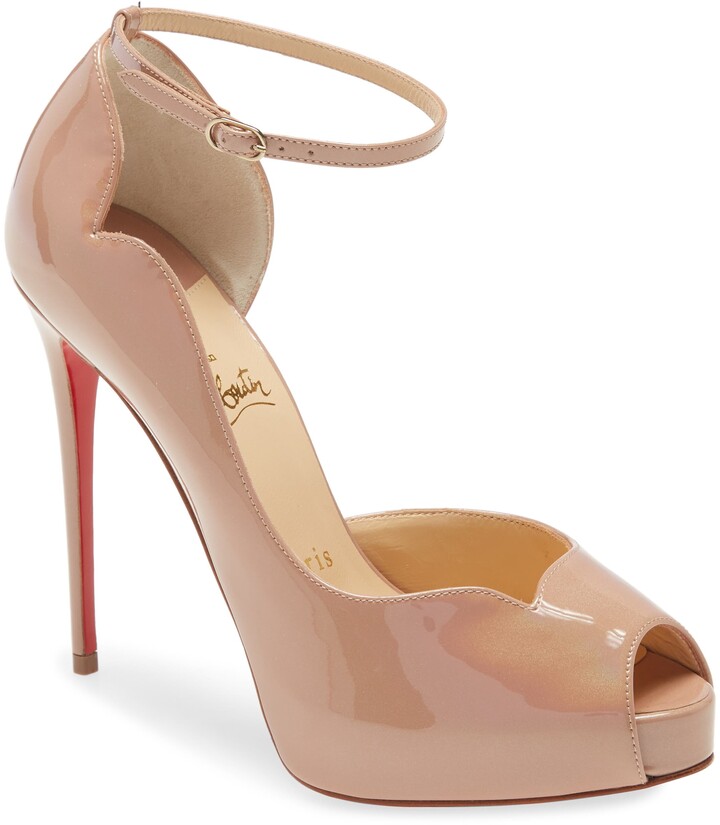 Round chick peep toe pump Clearance