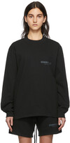 Thumbnail for your product : Essentials SSENSE Exclusive Black Logo Long Sleeve T-Shirt