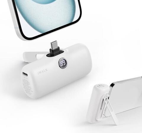 WESTWAY iWALK Portable Charger for iPhone 15 iPhone 16 Series, 20W PD Fast Charging USB-C Power Bank, LED Display, 5000mAh Battery Pack Compatible with...