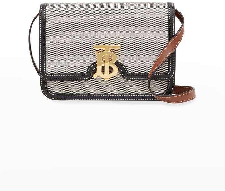 Burberry TB Small Canvas & Leather Crossbody Bag ShopStyle