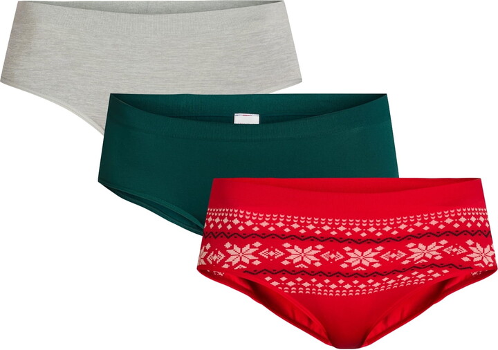 Holiday Time Women’s Seamless Hipster Panties, 3-Pack, Sizes S-2XL
