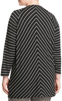 Thumbnail for your product : Marina Rinaldi Vanda Striped Jersey Tunic