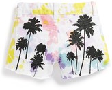 Thumbnail for your product : Flowers by Zoe 'Palm Tree' Tie Dye Shorts (Big Girls)