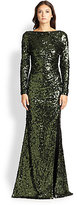 Thumbnail for your product : Badgley Mischka Sequin V-Back Gown