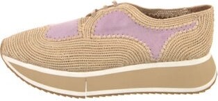 Clergerie Straw Colorblock Pattern Sneakers w/ Tags