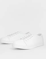 Thumbnail for your product : ASOS DESIGN sneakers in white with toe cap