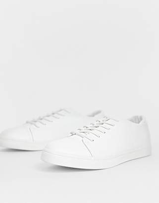 ASOS DESIGN sneakers in white with toe cap