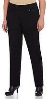 Thumbnail for your product : Westbound Plus the PARK AVE fit Novelty Straight-Leg Pull-On Pants