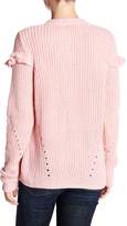 Thumbnail for your product : Cotton Emporium Ruffle Knit Pullover Sweater