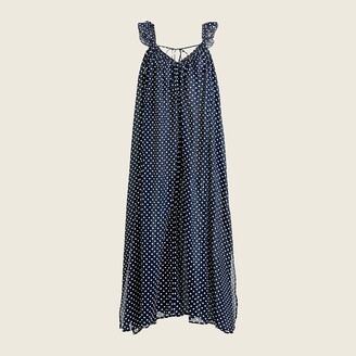 J.Crew Ruffle-strap cover-up in classic dot
