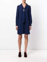 Thumbnail for your product : Prada shift dress with gem brooch