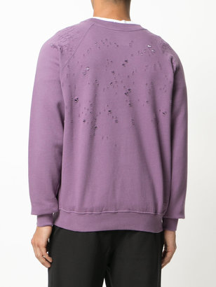 Satisfy distressed printed sweatshirt