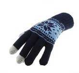 Thumbnail for your product : Glamour Girlz Ladies Soft Knit Warm Winter Touch Screen Fair Isle Snowflakes Gloves One Size (Black Grey)