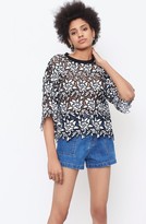 Thumbnail for your product : Moon River Women's Lace Boxy Top