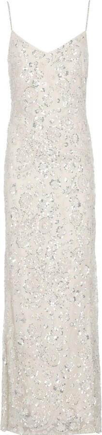 Self-Portrait Sequin Embellished Long Dress