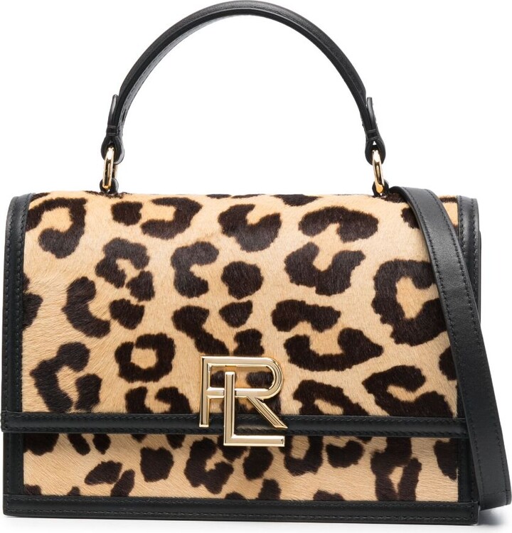 Dolce & Gabbana leopard-print logo-plaque crossbody bag