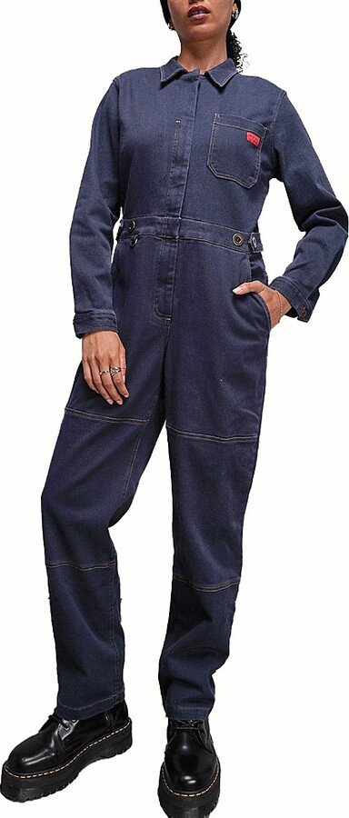 Wildfang The Essential Denim Long Sleeve High Waisted Coverall