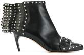 Thumbnail for your product : Alexander McQueen studded fringe heeled ankle boots