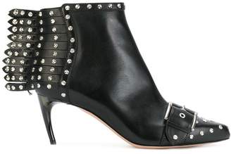 Alexander McQueen studded fringe heeled ankle boots