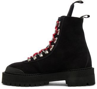 Off-White Suede Hiking Mountain Boots