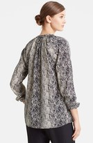 Thumbnail for your product : Lanvin Python Print Silk Blouse