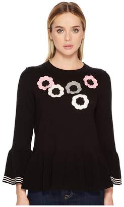Kate Spade Crochet Flower Bell Sweater Women's Sweater