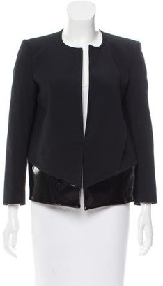 Helmut Lang Patent Leather High Low Blazer