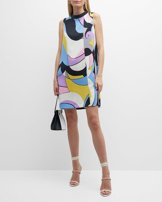 Marella Leo Sleeveless Abstract-Print Shift Dress