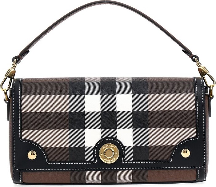 Burberry The Small Leather Buckle Bag in Black