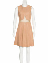 Thumbnail for your product : Cushnie et Ochs Leather A-Line Dress Tan