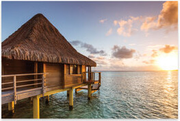 Highland Dunes Sunset In The Tropics Bora Bora On Plastic/Acrylic by Matteo Colombo Painting