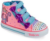 Thumbnail for your product : Skechers 'Twinkle Toes - Jungle Jogger' Light-Up High Top Sneaker (Walker & Toddler)