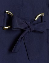 Thumbnail for your product : Vesper tie front midi pencil dress in navy
