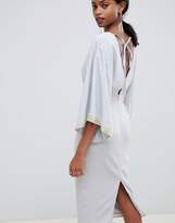 Thumbnail for your product : ASOS Design DESIGN kimono midi dress with embellished trim