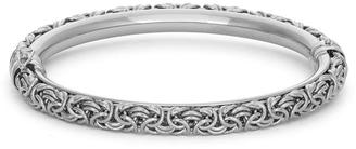 Tiara Sterling Silver Italian Byzantine Bangle Bracelet