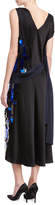 Thumbnail for your product : Diane von Furstenberg Asymmetric Draped Silk Midi Cocktail Dress w/ Paillettes