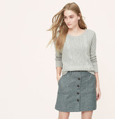 Thumbnail for your product : LOFT Petite Button Front Tweed Skirt