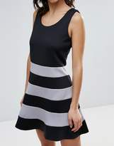 Thumbnail for your product : Dex Skater Dress With Striped Skirt